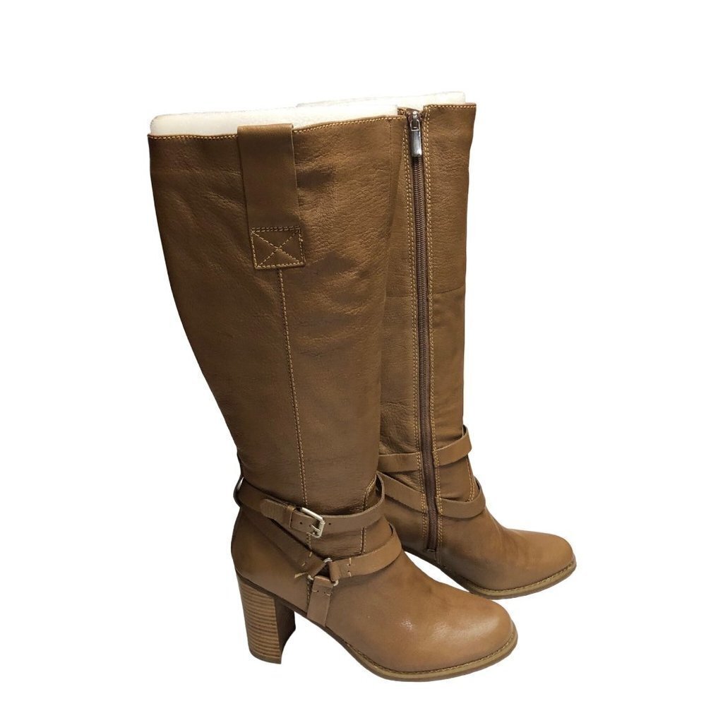 BANDOLINO BD AISEL WOMENS MED TAUPE LEATHER TALL BOOTS SIZE 10 MNIB